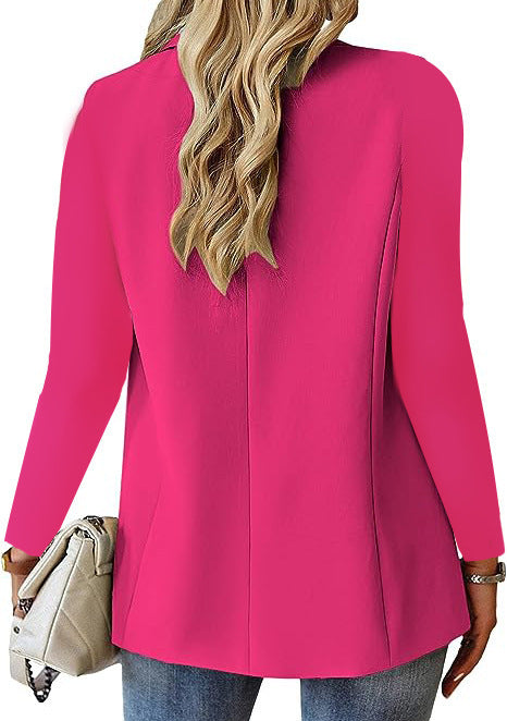 Women's Lapel Button Blazer Jacket