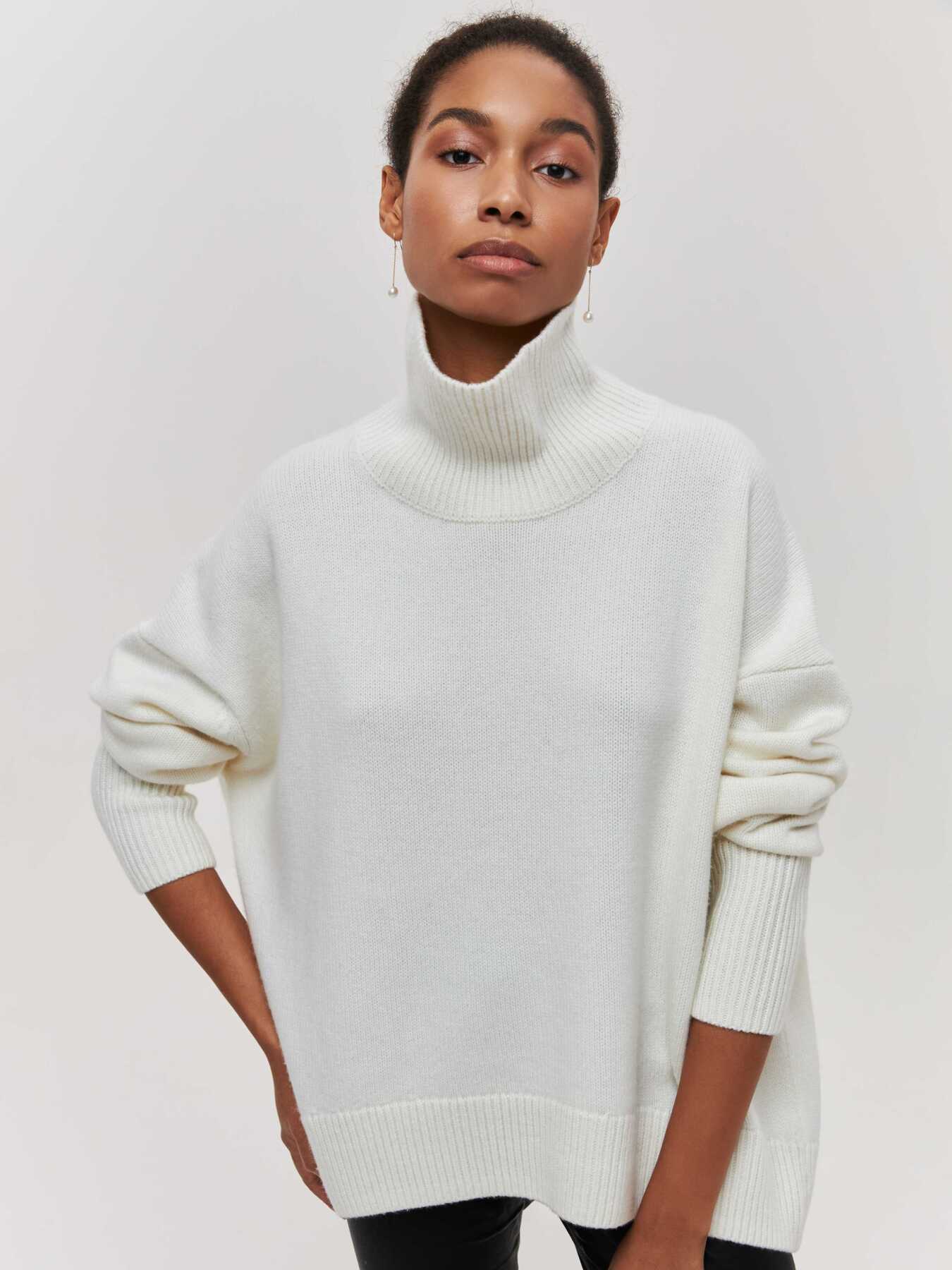 Women’s Winter Turtleneck Knit Sweater
