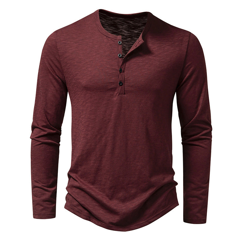 Men's Long Sleeve Henley T-Shirt