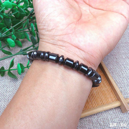 Magnetic Therapy Bracelet with Hematite & Pentagram Stones