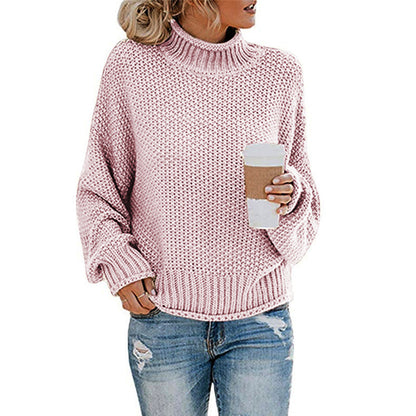 Women’s Solid Turtleneck Knit Sweater