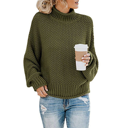 Women’s Solid Turtleneck Knit Sweater