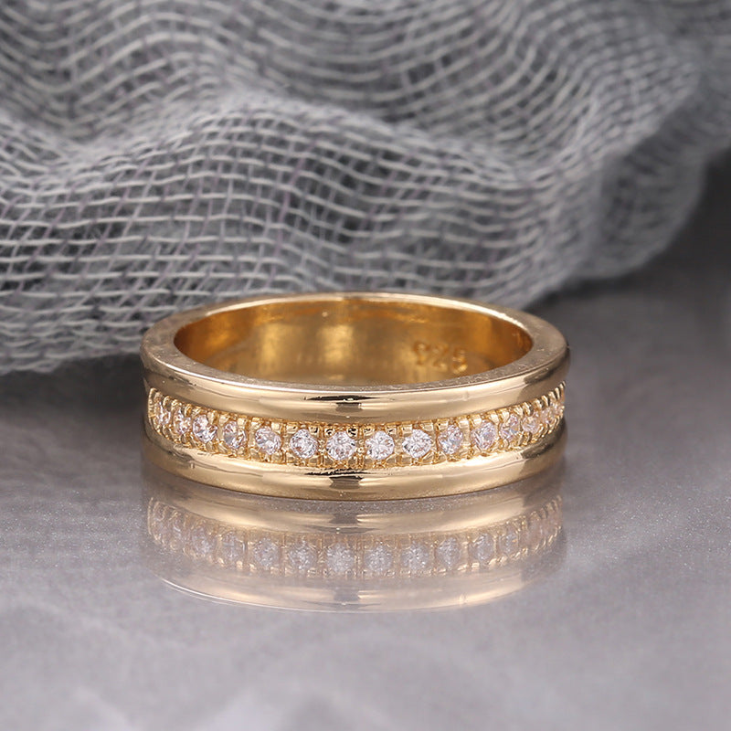 Gold Silver Rhinestone Fashion Ring