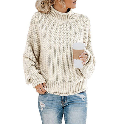 Women’s Solid Turtleneck Knit Sweater