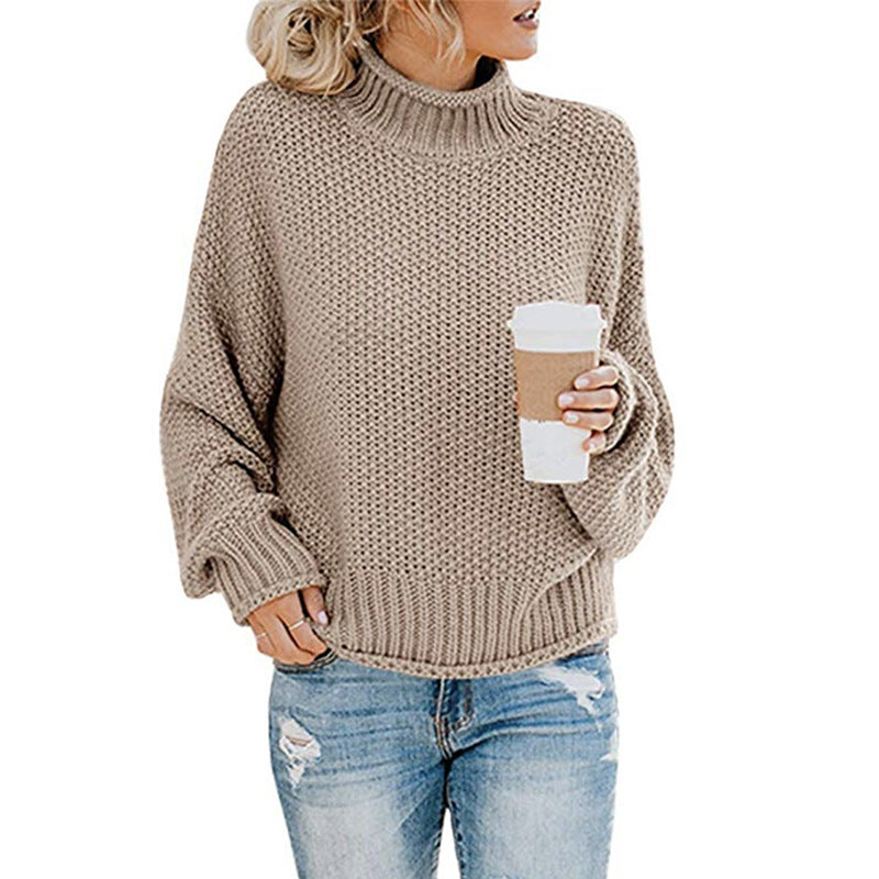 Women’s Solid Turtleneck Knit Sweater