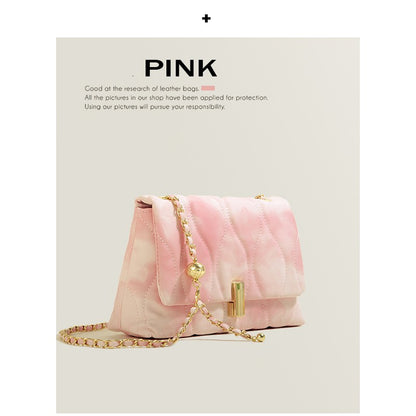 Textured Chain Small Square Crossbody Shoulder Bag
