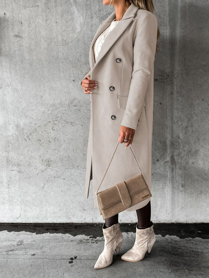 Women's Double Breasted Long Coat