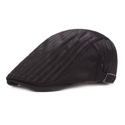 Cap for men ventilation mesh hood youth stripe forward Hat Women's sun protection Beret