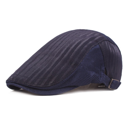 Cap for men ventilation mesh hood youth stripe forward Hat Women's sun protection Beret