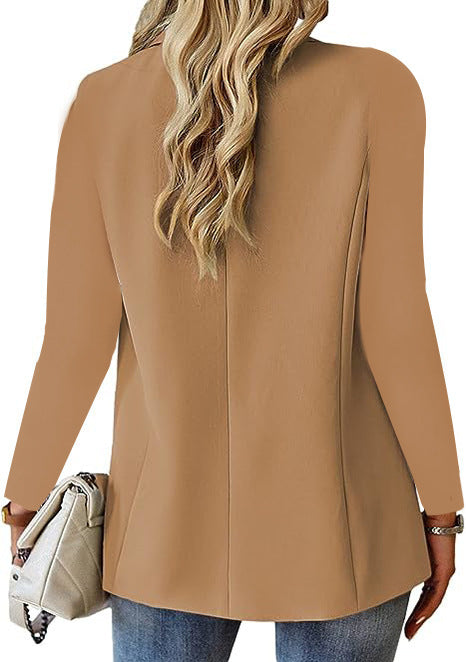 Women's Lapel Button Blazer Jacket