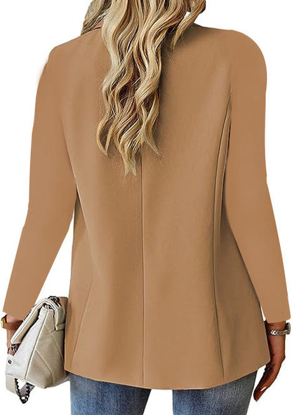 Women's Lapel Button Blazer Jacket