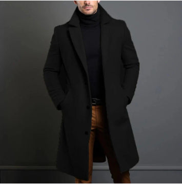 Men's Winter Lapel Trench Coat
