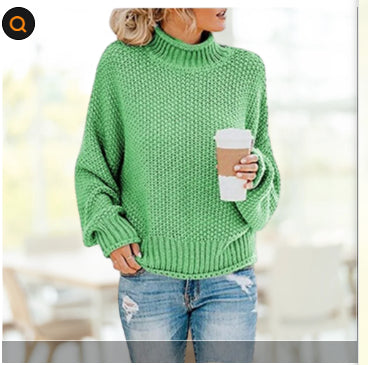 Women’s Solid Turtleneck Knit Sweater