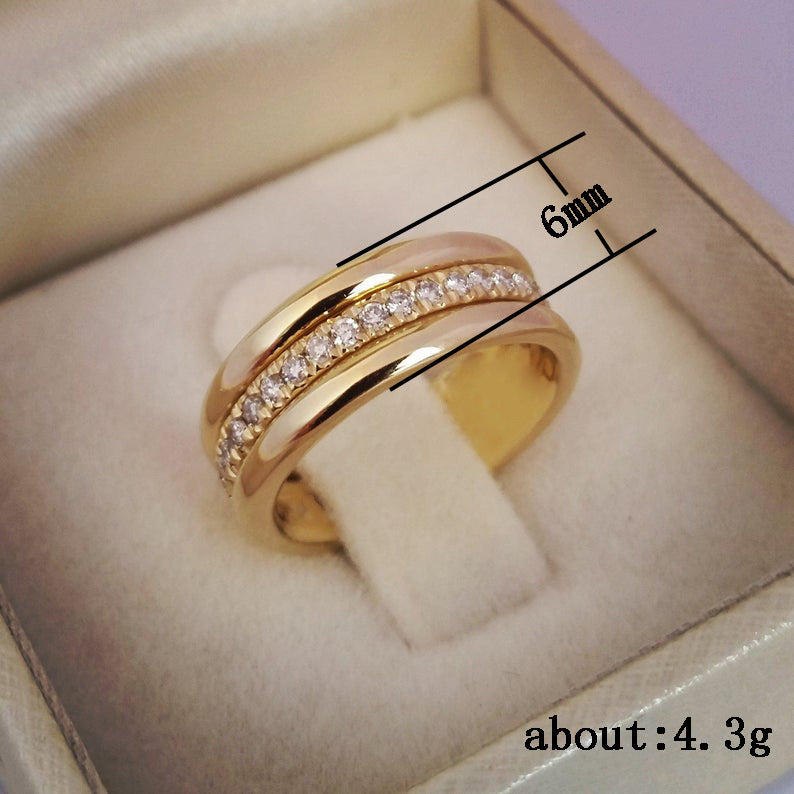 Gold Silver Rhinestone Fashion Ring