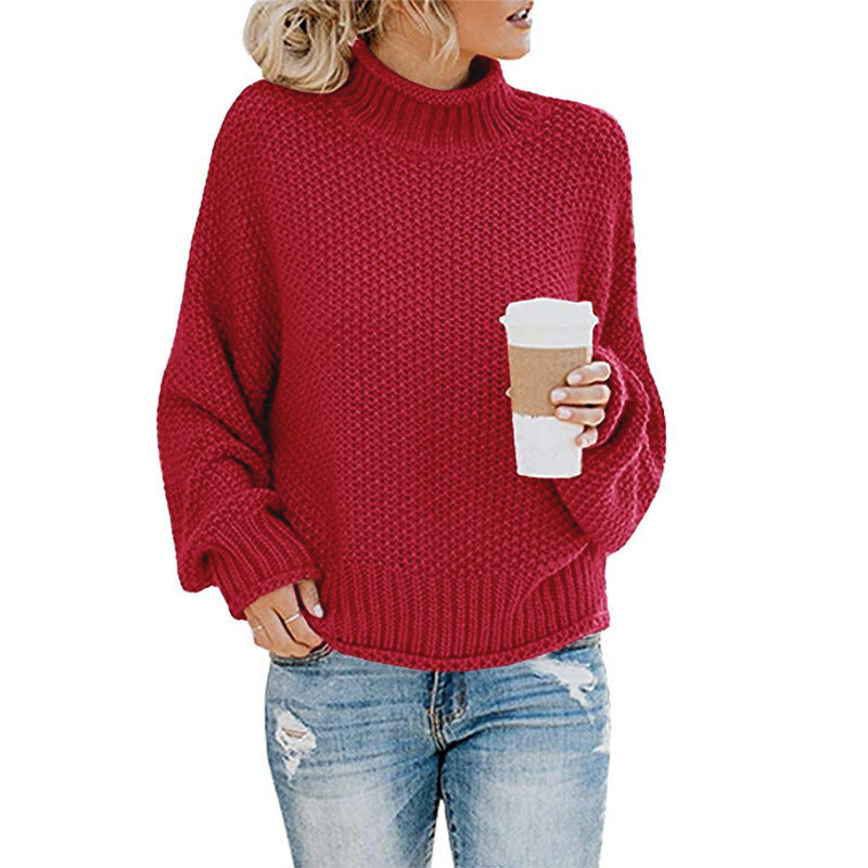 Women’s Solid Turtleneck Knit Sweater