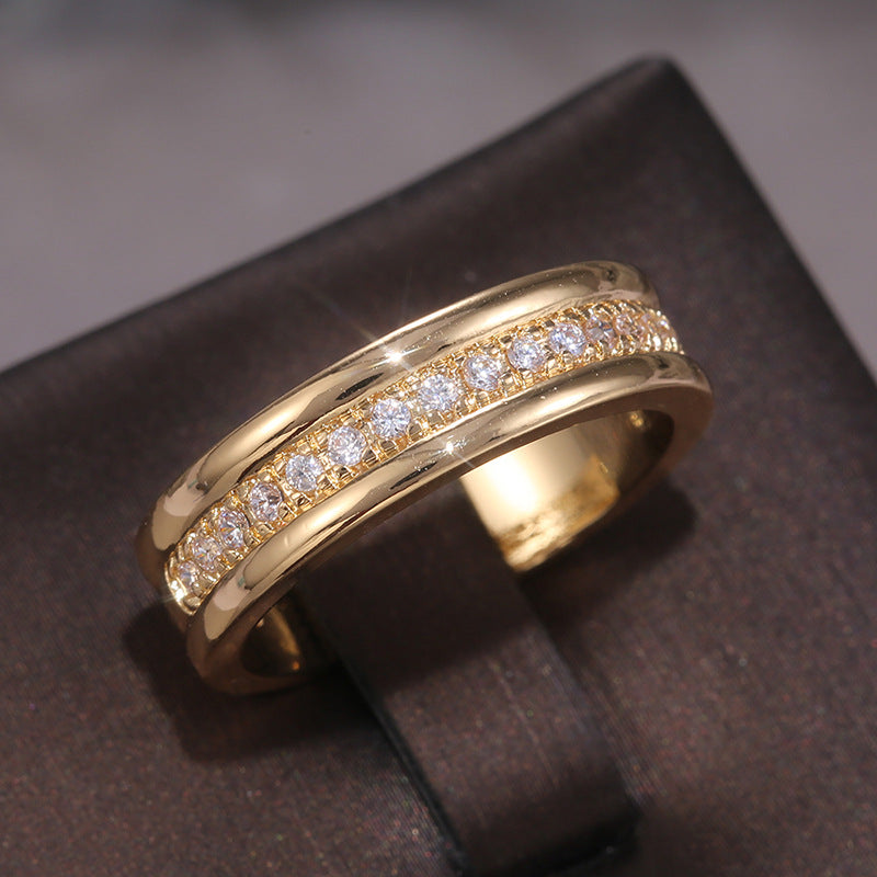 Gold Silver Rhinestone Fashion Ring