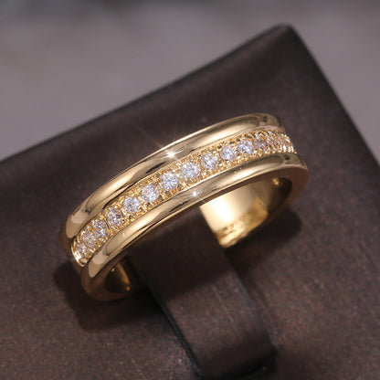 Gold Silver Rhinestone Fashion Ring