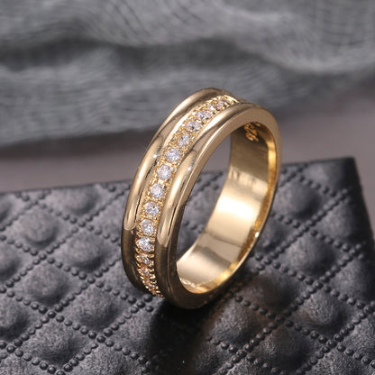 Gold Silver Rhinestone Fashion Ring