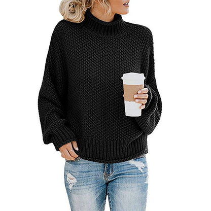 Women’s Solid Turtleneck Knit Sweater