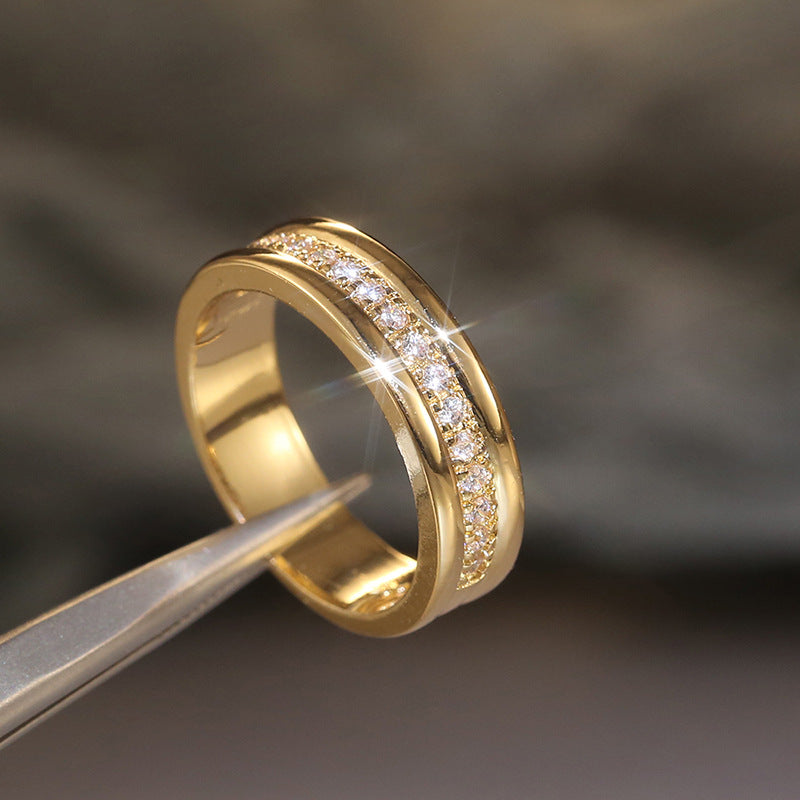 Gold Silver Rhinestone Fashion Ring