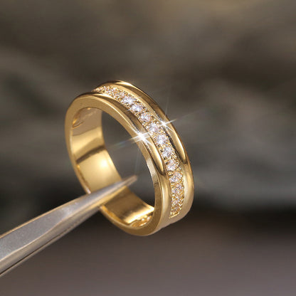 Gold Silver Rhinestone Fashion Ring