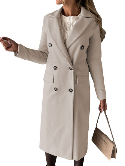 Women's Double Breasted Long Coat