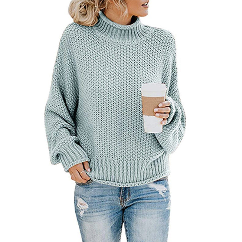 Women’s Solid Turtleneck Knit Sweater