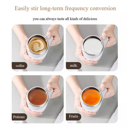 USB Rechargeable Magnetic Self‑Stirring Coffee & Milkshake Cup