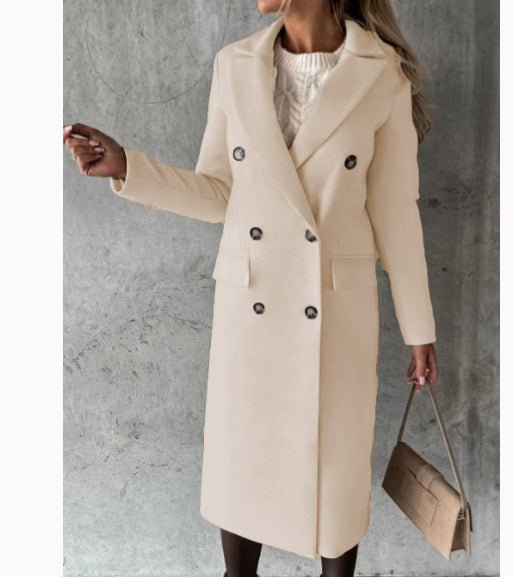 Women's Double Breasted Long Coat