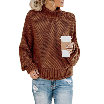 Women’s Solid Turtleneck Knit Sweater