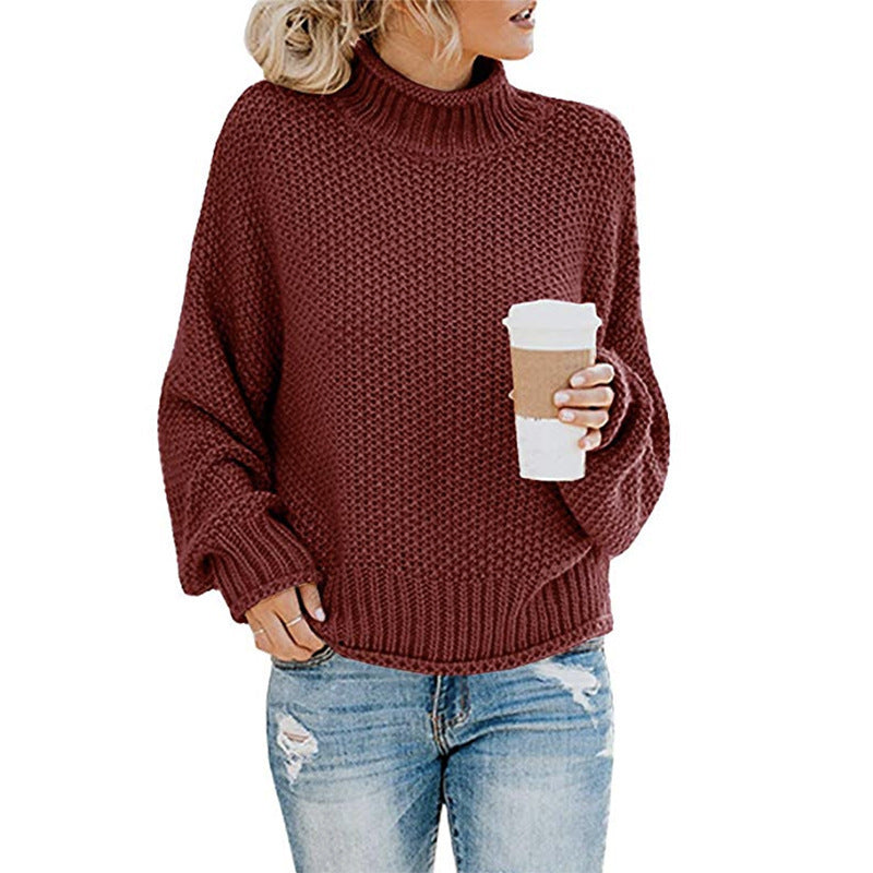 Women’s Solid Turtleneck Knit Sweater