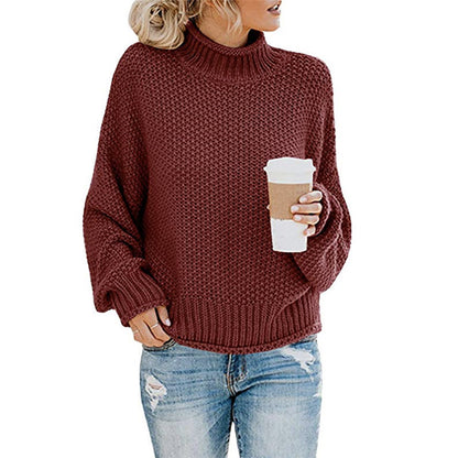 Women’s Solid Turtleneck Knit Sweater