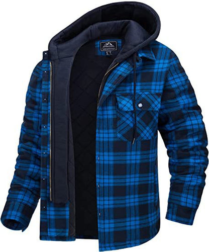 Men’s Plaid Hooded Winter Jacket