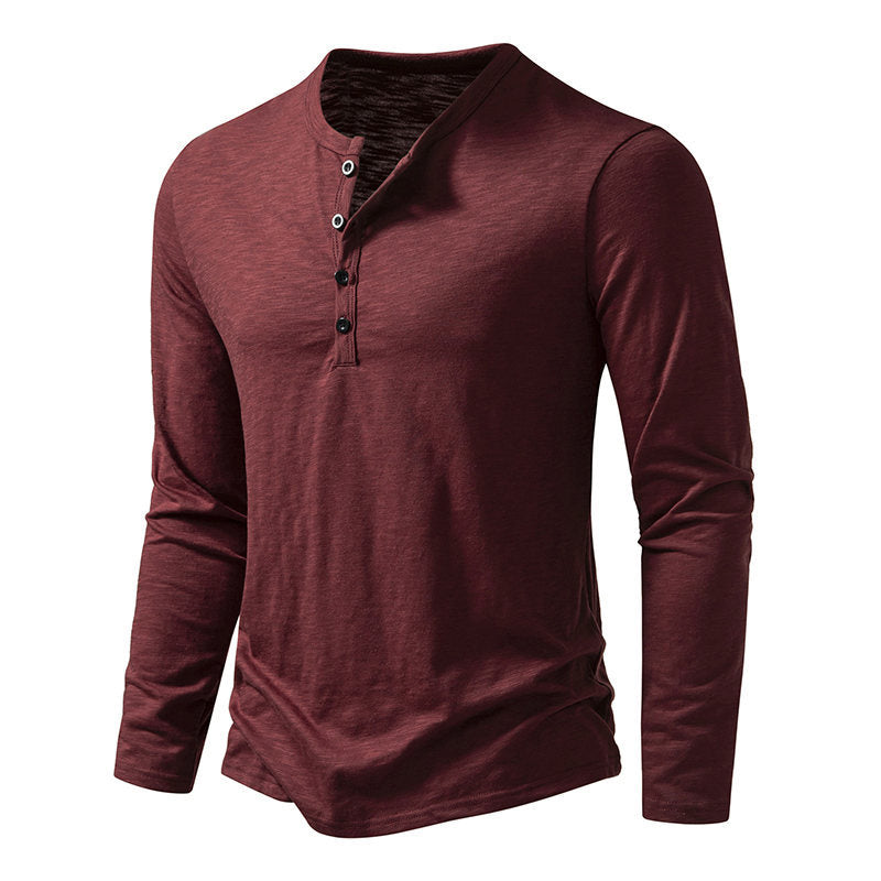 Men's Long Sleeve Henley T-Shirt