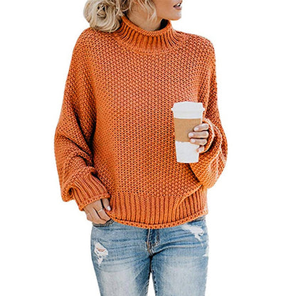 Women’s Solid Turtleneck Knit Sweater