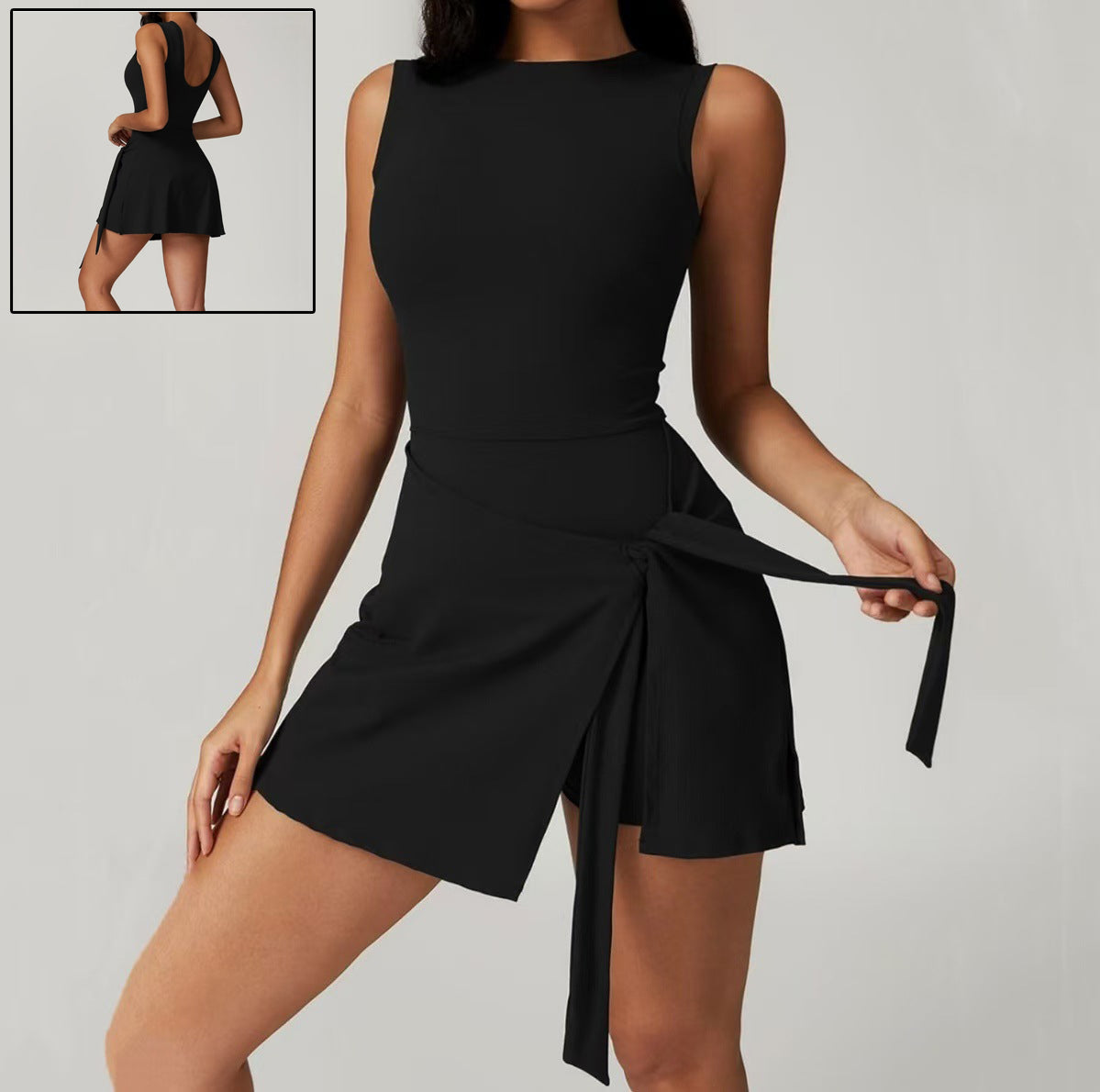 Women's Sleeveless Yoga Romper Dress