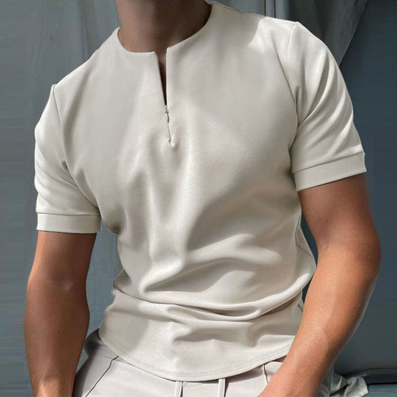 Men's Polo Shirt Men Solid Polo