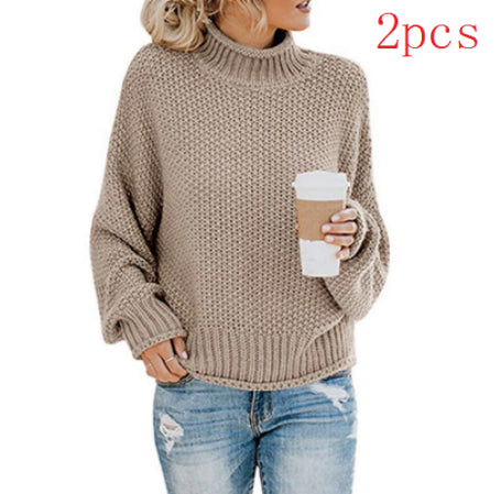 Women’s Solid Turtleneck Knit Sweater