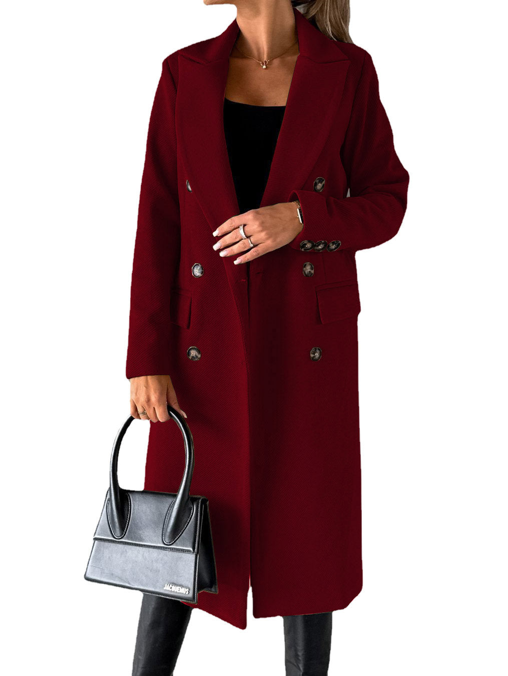 Women's Double Breasted Long Coat