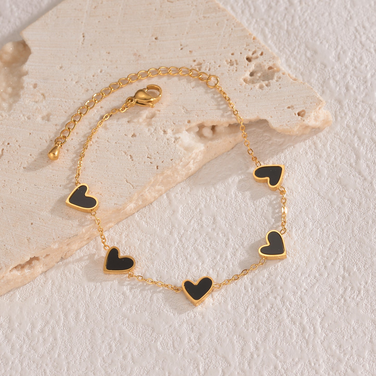 Stainless Steel Dripping Heart Bracelet, Love Symbol Charm