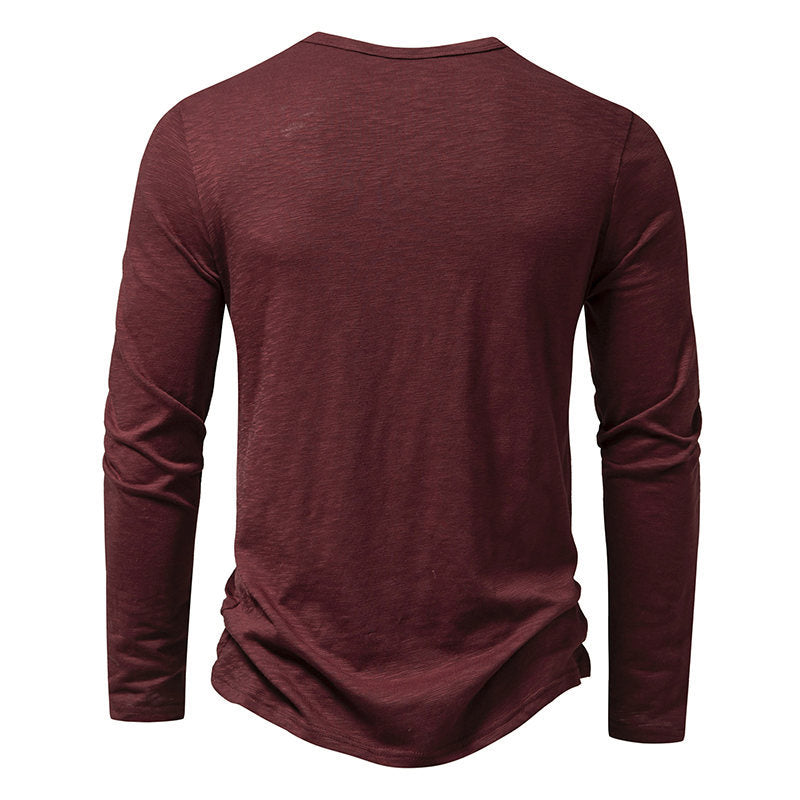Men's Long Sleeve Henley T-Shirt