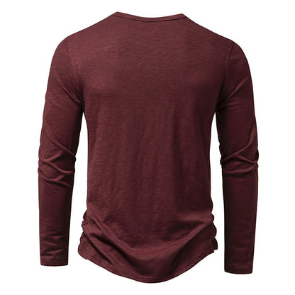Men's Long Sleeve Henley T-Shirt