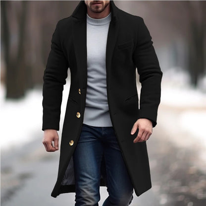Men's Winter Lapel Trench Coat