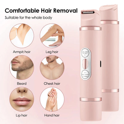 Dual‑Head Electric Shaver & Epilator for Smooth Hair Removal