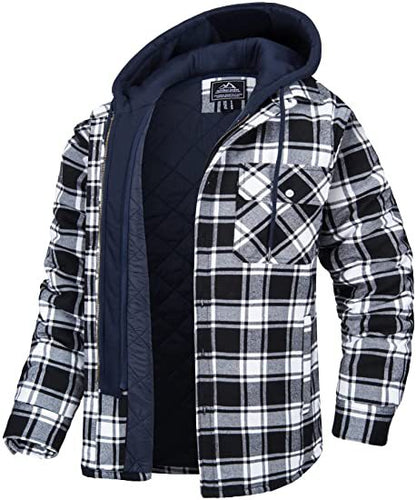 Men’s Plaid Hooded Winter Jacket