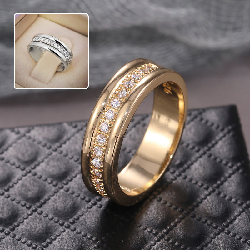 Gold Silver Rhinestone Fashion Ring