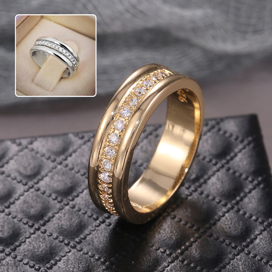 Gold Silver Rhinestone Fashion Ring