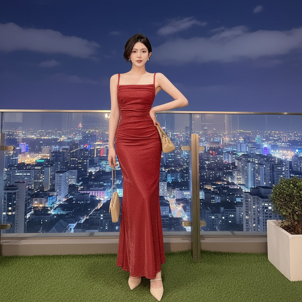 Spring New Arrival Intellectual Chic Low-Neckline Dress