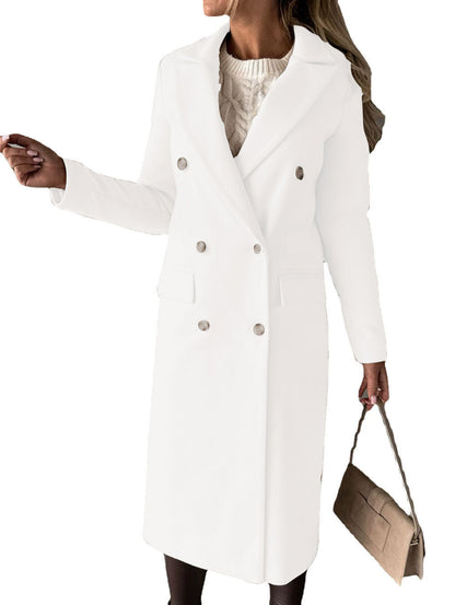 Women's Double Breasted Long Coat