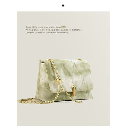 Textured Chain Small Square Crossbody Shoulder Bag